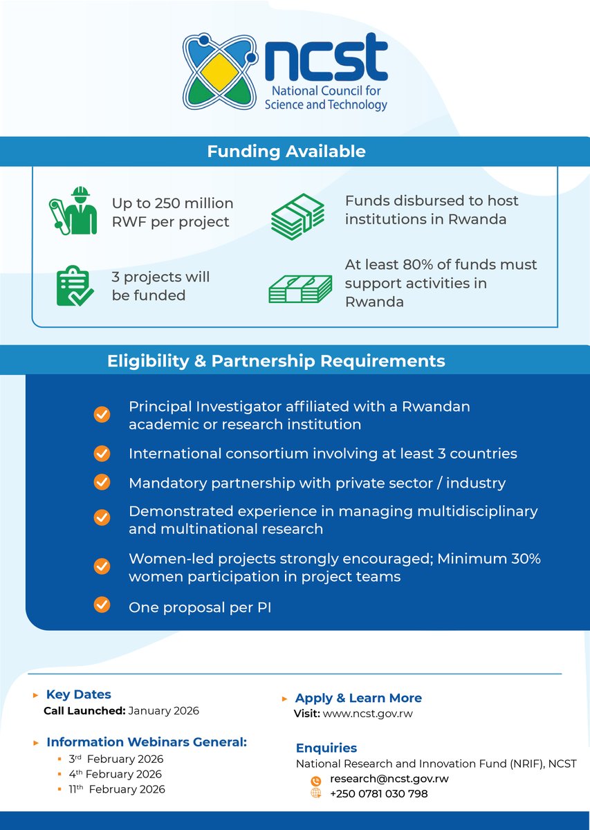 National Council for Science and Technology (NCST) tweet media