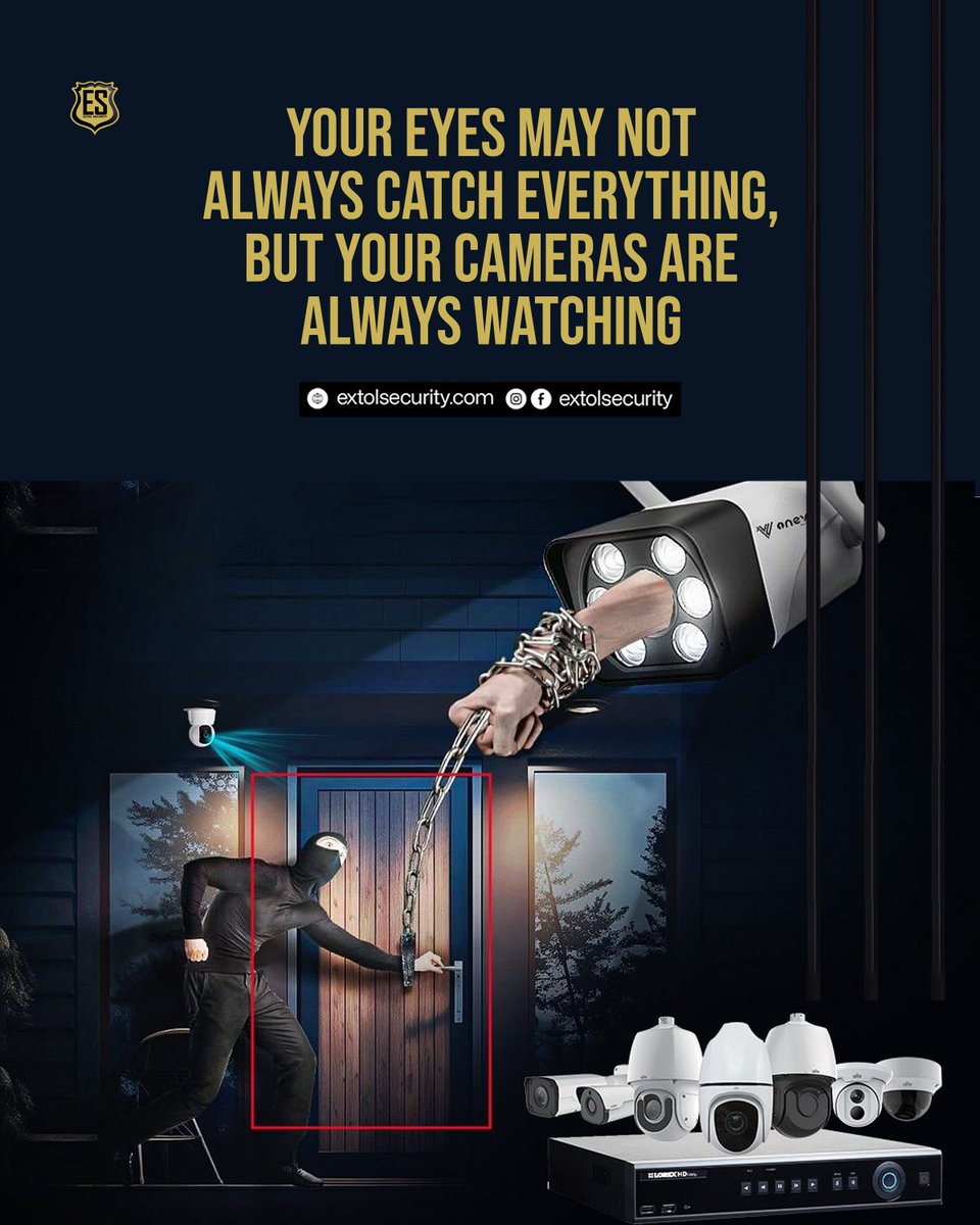 extolsecurity's tweet photo. Your eyes can blink. Your cameras don’t. 👁️📹

Stay protected. Stay ahead.
With 24/7 surveillance, every move is monitored and every moment secured. 🔒

Our DM is open for consultations.

#ExtolSecurity #CCTV #SecuritySolutions #AlwaysWatching #SmartSecurity #SurveillanceSystem https://t.co/rPwNqkBHd2