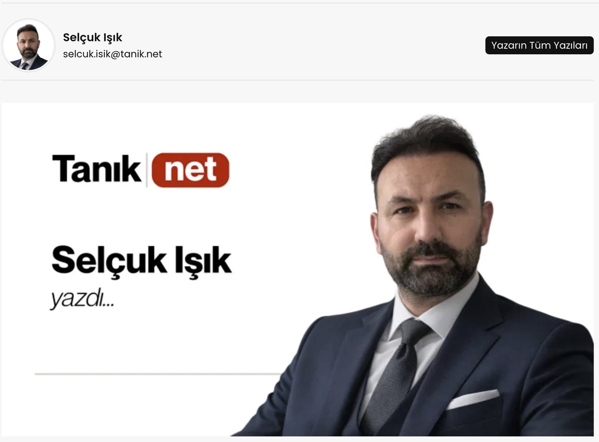 tani̇k.NET’te köşe yazılarıma başladım. 

Futbolun görünen yüzünü değil, konuşulmayan arka planını yazacağım.

Algıyı değil gerçeği, ezberi değil sorgulamayı savunacağım.

Gerçeğe TANIK olamaya hazır olun...

İlk yazım yayında.

Okuyan, paylaşan, eleştiren herkese