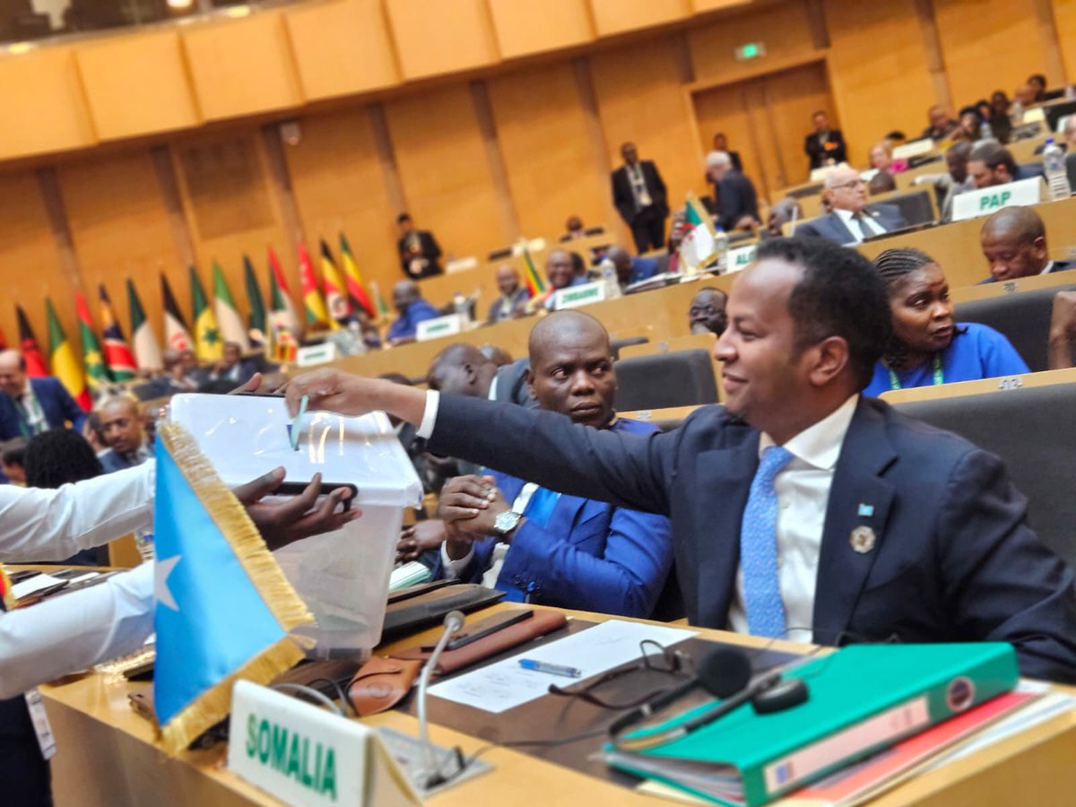 Honored to have led Somalia’s delegation at the Headquarters of the African Union in Addis Ababa as our country was elected to the African Union Peace and Security Council (2026–2028) — a historic first for Somalia.

Grateful to AU Member States for their trust and to our Eastern