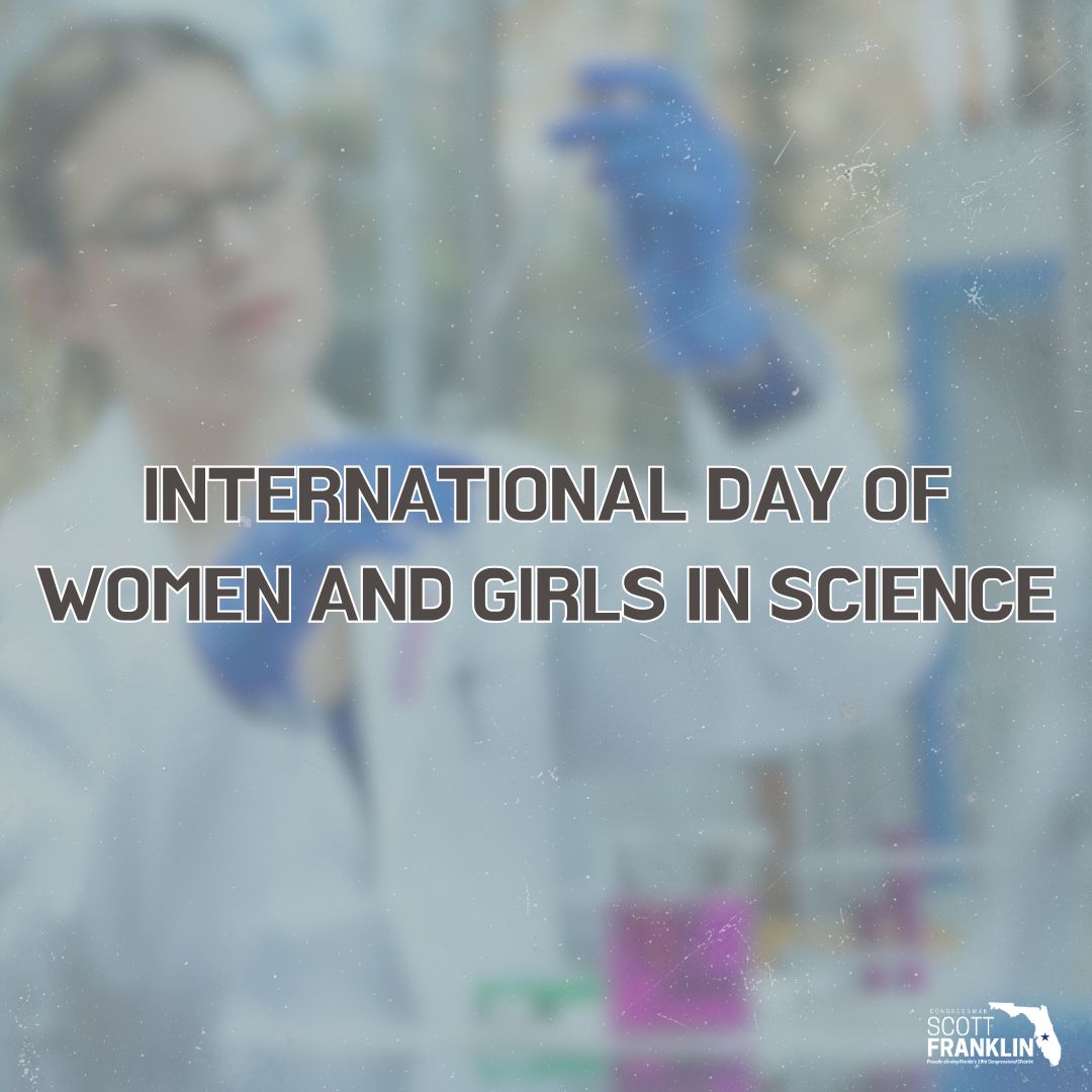 Today, we recognize the women and girls whose work in science, technology, engineering, and research drives innovation and strengthens America’s competitiveness. Their contributions advance discovery, economic growth and opportunity for future generations.