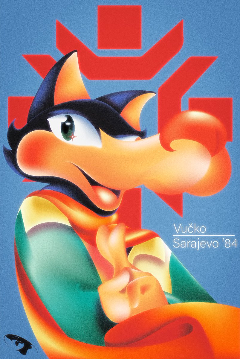 The wolf from Sarajevo // 🇧🇦❄️#WinterOlympics #mascotverse #illustration