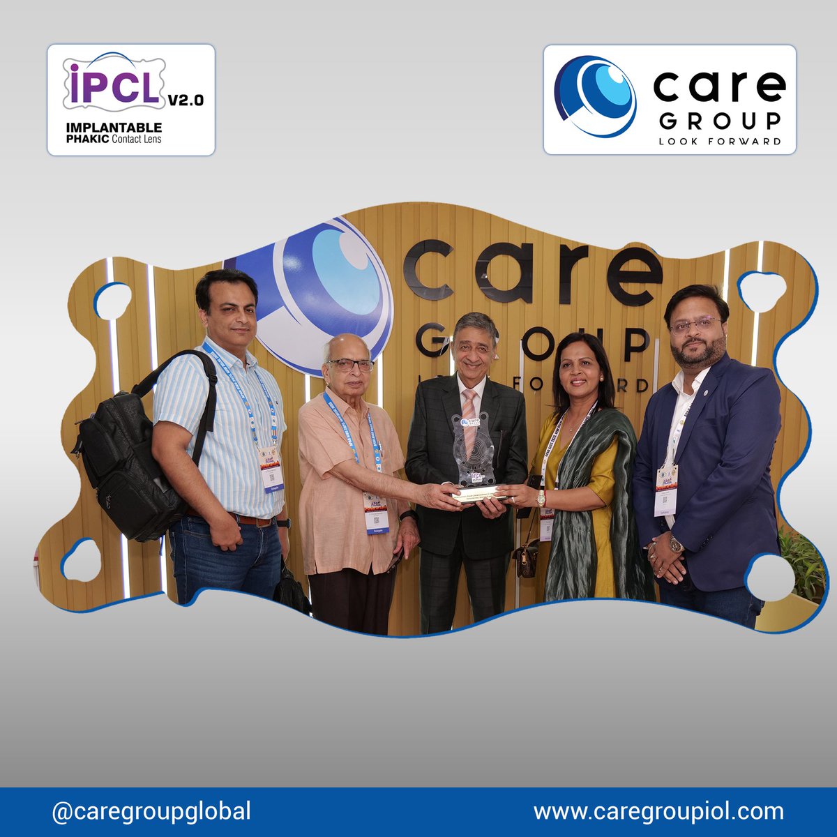 CareGroupGlobal's tweet photo. Presented to Dr Shri Nath Mehrotra and Dr Shobhit Mehrotra, in honour of unwavering commitment and excellence in advancing vision care through the use of IOLs technology #caregroupiol https://t.co/1GFFDub8t4