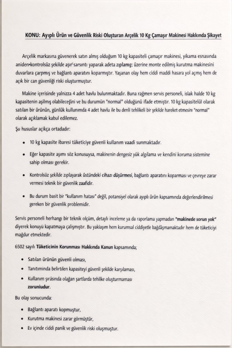 Arçelik servisi beş para etmez çözüm bulamıyorlar baştan savıyorlar. Satarken herşey iyi ama satış sonrası sıfır.Bundan sonra ALMAM-ALDIRMAM-yaşadığım son olayın kısa bir özetini paylaşıyorum ve en kısa sürede bütün şikayetlerimi gerekli yerlere yapcğım
#alikoç #arçelik #beko👇👇