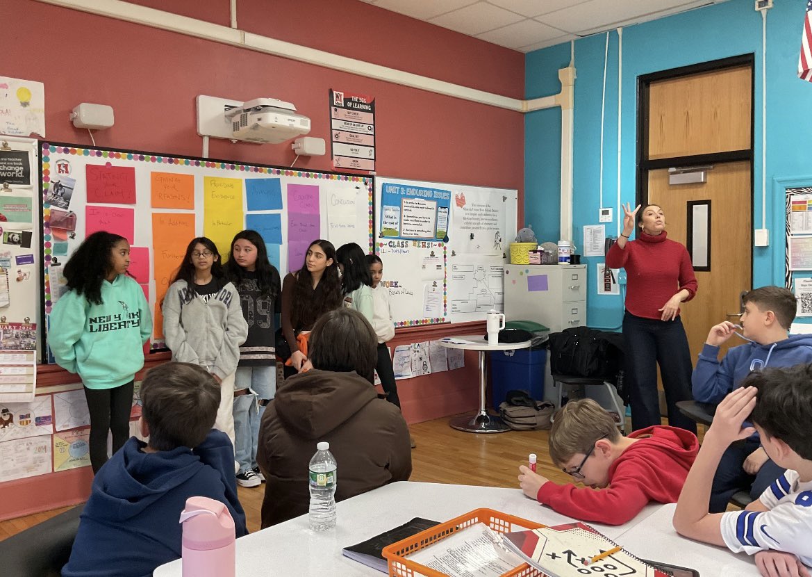Embracing the fun with Child’s Play this week at <a href="/MineolaMS/">Mineola Middle School</a> as learners participated in a “playful debate” over who is more deserving of a statue, King Hammurabi or Emperor Qin? #MineolaProud #MineolaPride