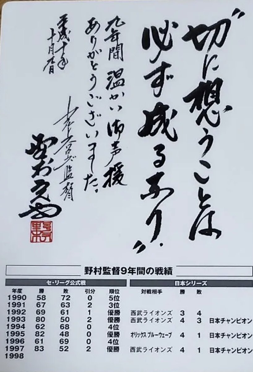 今日は、野村克也元監督のご命日ですね。野球殿堂入りした年にヤクルト