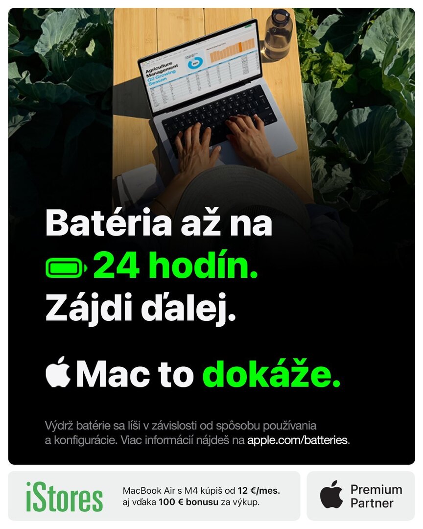 #Mac sa len tak nezastaví. A jeho výkon zostáva rovnaký, aj keď nie je napájaný zo siete. Batéria s tebou udrží krok až 24 hodín. 

Vymeň svoje staršie zariadenie za nový Mac a ušetri. #MacBookAir s čipom M4 kúpiš už od 12 € mesačne aj vďaka výkupnému b… instagr.am/p/DUnsUEcjVMi/