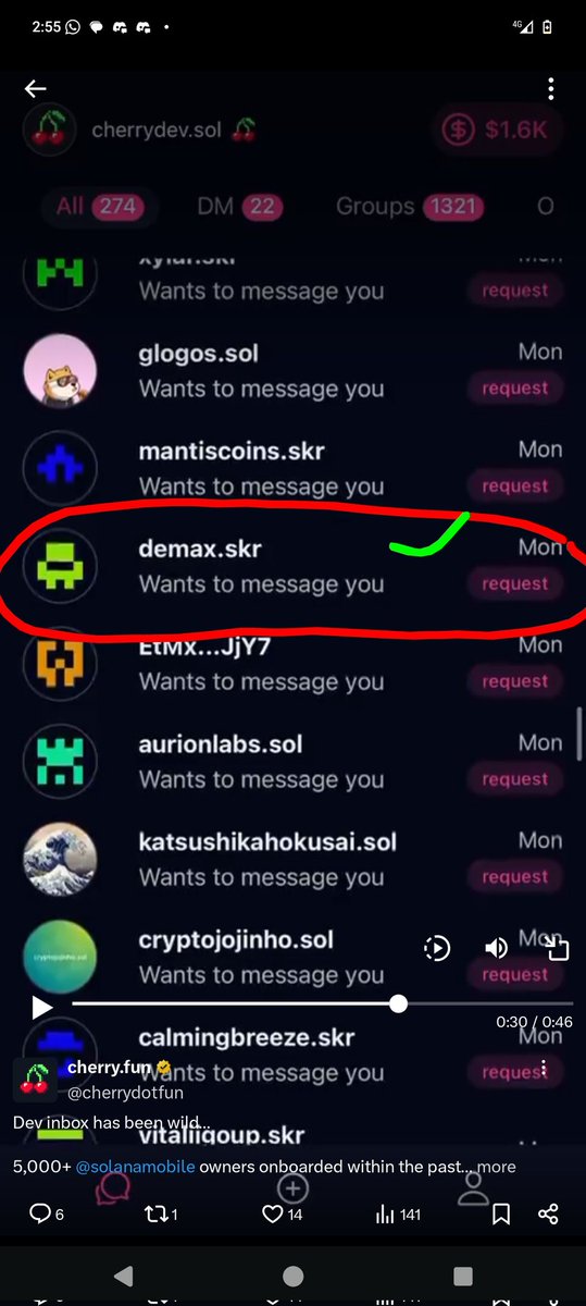 <a href="/cherrydotfun/">cherry.fun</a> prove to stand the test of time so join the innovation process.
That's me get to work soon #SEEKER <a href="/solanamobile/">Seeker | Solana Mobile</a> <a href="/Seeker_Tracker/">Seeker Tracker</a>