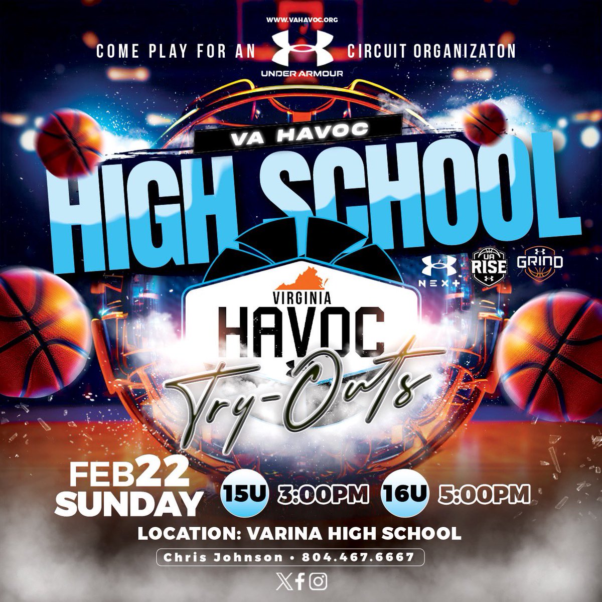 VAHavoc's tweet image. THE TIME IS NOW! As the boys high school basketball season is coming to an end, the choice for the “right” program for the Spring &amp;amp; Summer is here! It’s no better time than now to come be apart of our VA Havoc Family! @UANextBHoops @risecircuit #RiseTogether #ProtectThisHouse