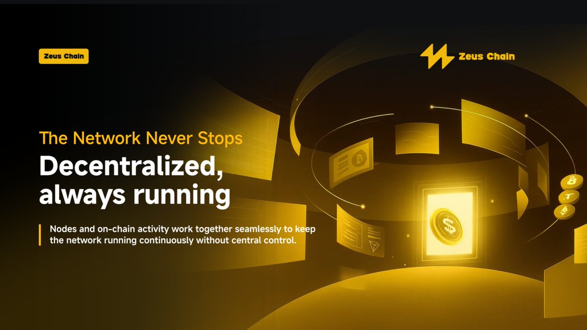 ⚡️ Always-On Network

🔗 Nodes and on-chain activity drive seamless operation
🔰 Decentralized, secure, and efficient
👀 Every action is transparent and observable in real time

🚀 Explore now: dapp.zeuschain.ai

#ZeusChain #USDZ #RWA