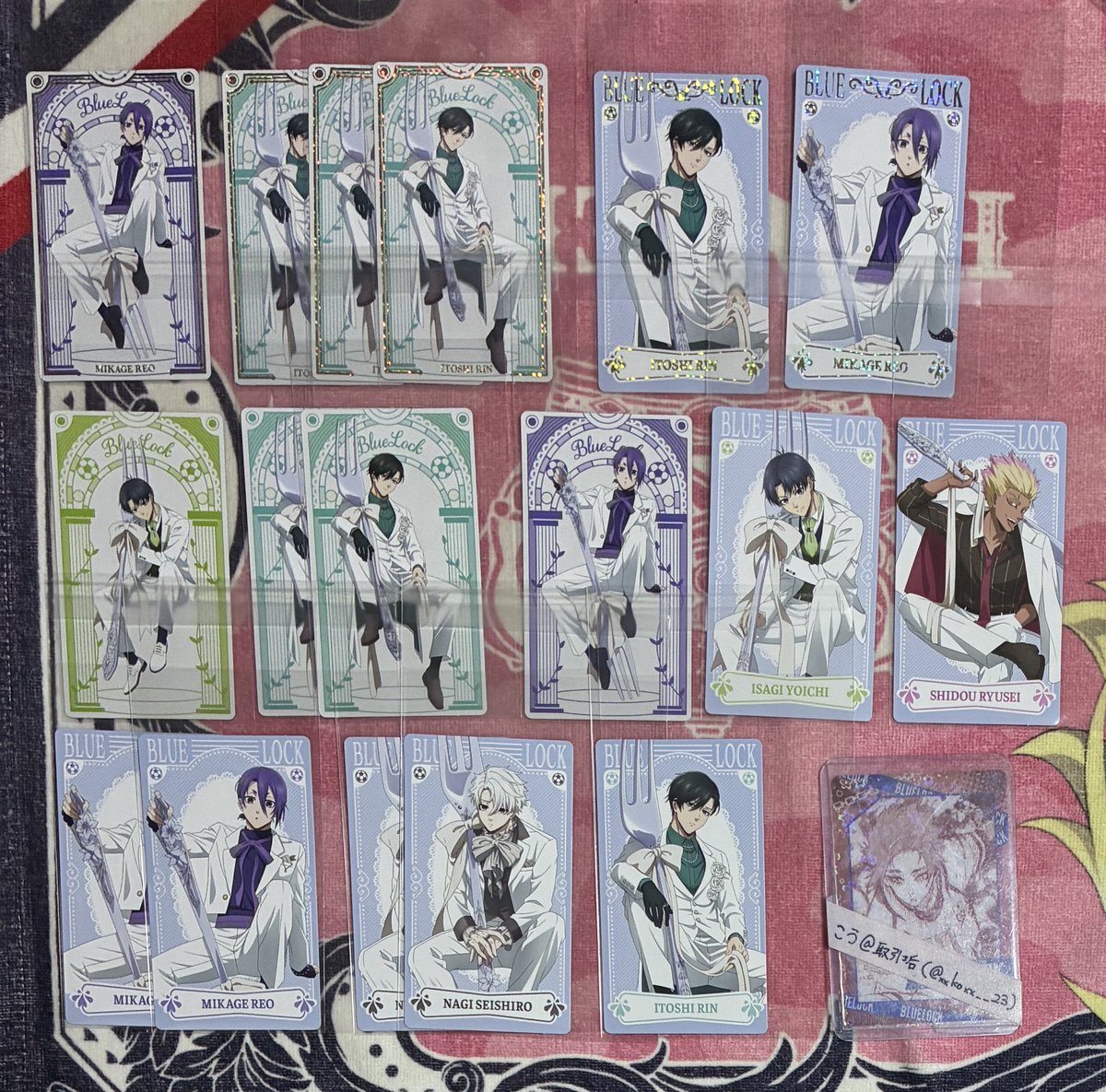 xxkoxx__23's tweet photo. 【交換】ブルーロック ブルロ namco ナムコ 
sweets flavor2026 特典 カード

出）潔 凛 凪 御影 士道
求）2弾 冴、1弾 箔 冴1

箔⇔箔のみ、2弾求めです。

郵送もしくは、都合があえば都内手渡し希望。

どうぞよろしくお願いいたします🙇‍♀️ https://t.co/4GQnqjN2MK