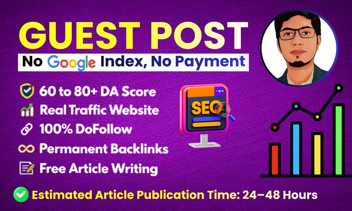 tasinfinity_'s tweet photo. Get high-quality guest posts on real traffic websites with 60–80+ DA.

You’ll receive 100% dofollow, permanent backlinks and free article writing.

Posts are published within 24–48 hours, and no Google index = no payment.

Check out this page! https://t.co/wBYownBeQt https://t.co/o2msdpVdnv