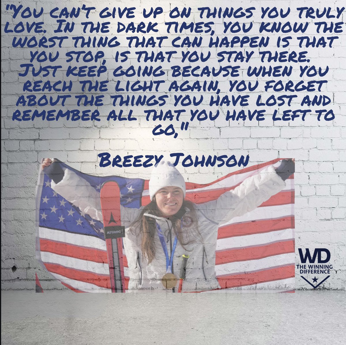 Some wise words from the gold medal winner from the 307