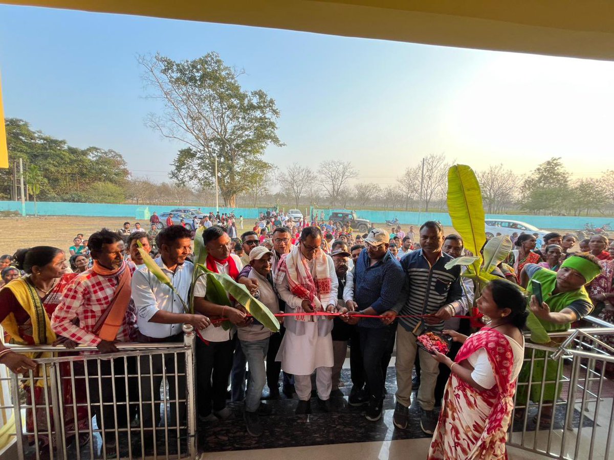 DrNumal's tweet photo. Inaugurated the Mahaprabhu Jagannath Community Hall–cum–Skill Centre at Nambor Nadi Tea Estate, aimed at strengthening community life and creating avenues for skill development at the grassroots.

#NamborNadi #CommunityInfrastructure #SkillDevelopment #TeaTribeWelfare #Assam #Development #PublicService
