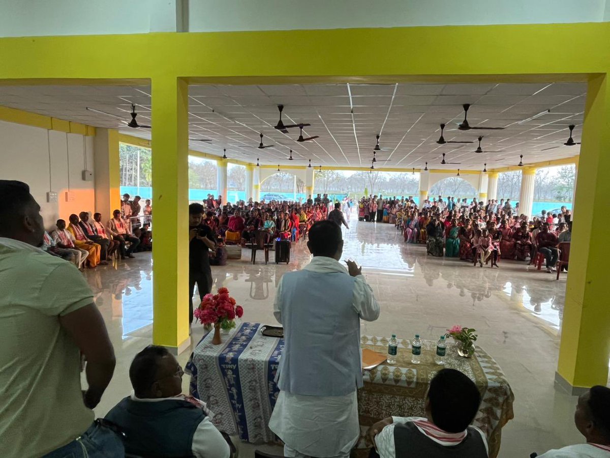 DrNumal's tweet photo. Inaugurated the Mahaprabhu Jagannath Community Hall–cum–Skill Centre at Nambor Nadi Tea Estate, aimed at strengthening community life and creating avenues for skill development at the grassroots.

#NamborNadi #CommunityInfrastructure #SkillDevelopment #TeaTribeWelfare #Assam #Development #PublicService