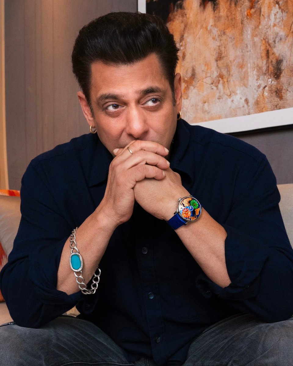 _Jacobandco's tweet photo. The World Is Yours Dual Time Zone: Salman Khan Edition.

When @beingsalmankhan learned the inspiration behind The World Is Yours Dual Time Zone—a watch Jacob’s father gifted him as a symbol of ambition, guidance, and limitless possibility—he immediately connected with the story. It resonated with his own journey and the influence of his father, Salim Khan, a creative force who shaped Indian cinema.

The Salman Khan Edition reflects that connection. The saffron and green accents evoke the powerful symbolism of the Indian flag, while the engraved “Salman Khan” name on the case back adds a personal touch, acknowledging a legacy that continues to inspire.

The engineering behind this timepiece is as purposeful as its design. Its independently adjustable dual time zone complication allows fully independent hour and minute settings—an innovation created for those who navigate the world on their own terms. It’s a rare feature in fine watchmaking, especially valuable for time zones with non-standard differences like India’s GMT +5:30.

The custom turquoise box reflects Salman’s iconic bracelet—a piece he never goes without.

#JacobAndCo #InspiredByTheImpossible #salmankhan
@officiallyethos