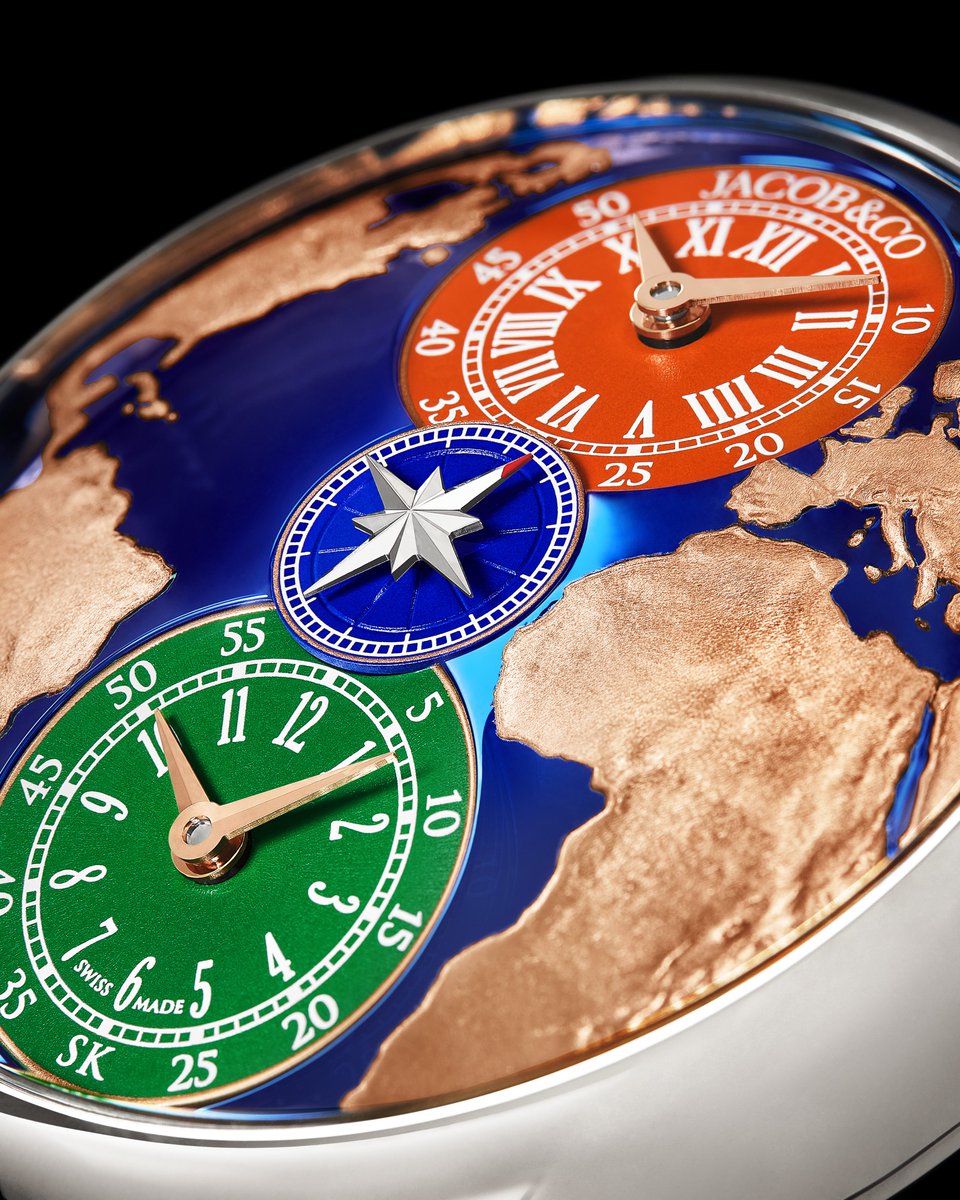 _Jacobandco's tweet photo. The World Is Yours Dual Time Zone: Salman Khan Edition.

When @beingsalmankhan learned the inspiration behind The World Is Yours Dual Time Zone—a watch Jacob’s father gifted him as a symbol of ambition, guidance, and limitless possibility—he immediately connected with the story. It resonated with his own journey and the influence of his father, Salim Khan, a creative force who shaped Indian cinema.

The Salman Khan Edition reflects that connection. The saffron and green accents evoke the powerful symbolism of the Indian flag, while the engraved “Salman Khan” name on the case back adds a personal touch, acknowledging a legacy that continues to inspire.

The engineering behind this timepiece is as purposeful as its design. Its independently adjustable dual time zone complication allows fully independent hour and minute settings—an innovation created for those who navigate the world on their own terms. It’s a rare feature in fine watchmaking, especially valuable for time zones with non-standard differences like India’s GMT +5:30.

The custom turquoise box reflects Salman’s iconic bracelet—a piece he never goes without.

#JacobAndCo #InspiredByTheImpossible #salmankhan
@officiallyethos
