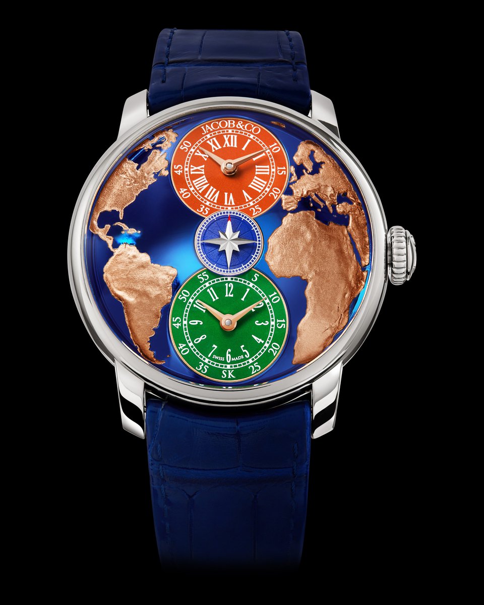 _Jacobandco's tweet photo. The World Is Yours Dual Time Zone: Salman Khan Edition.

When @beingsalmankhan learned the inspiration behind The World Is Yours Dual Time Zone—a watch Jacob’s father gifted him as a symbol of ambition, guidance, and limitless possibility—he immediately connected with the story. It resonated with his own journey and the influence of his father, Salim Khan, a creative force who shaped Indian cinema.

The Salman Khan Edition reflects that connection. The saffron and green accents evoke the powerful symbolism of the Indian flag, while the engraved “Salman Khan” name on the case back adds a personal touch, acknowledging a legacy that continues to inspire.

The engineering behind this timepiece is as purposeful as its design. Its independently adjustable dual time zone complication allows fully independent hour and minute settings—an innovation created for those who navigate the world on their own terms. It’s a rare feature in fine watchmaking, especially valuable for time zones with non-standard differences like India’s GMT +5:30.

The custom turquoise box reflects Salman’s iconic bracelet—a piece he never goes without.

#JacobAndCo #InspiredByTheImpossible #salmankhan
@officiallyethos