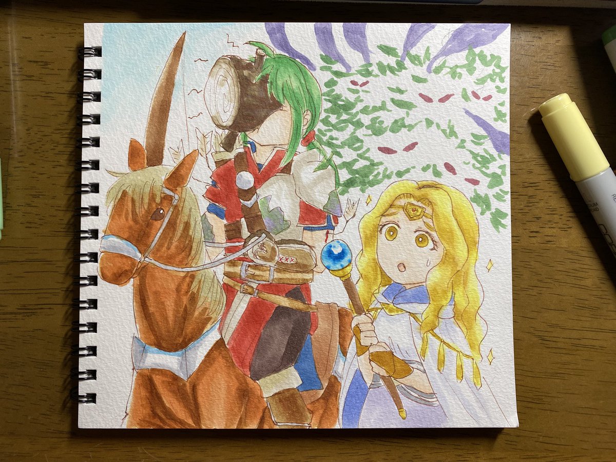 ワンドロ6分オーバーで「不運」または「幸運」
ちょうどいいお題だったのでお邪魔します〜〜〜

#FE版深夜の真剣お絵描き60分一本勝負