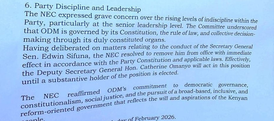 You remove Sifuna as a Secretary General. Then what? 😂