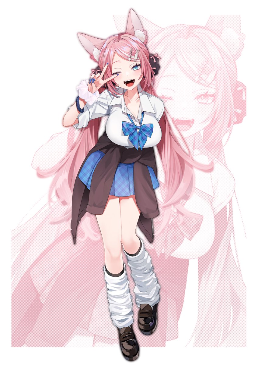 「skeb納品しました! 服装自由だったのでギャルにしました! #Skeb」|ホ塔のイラスト