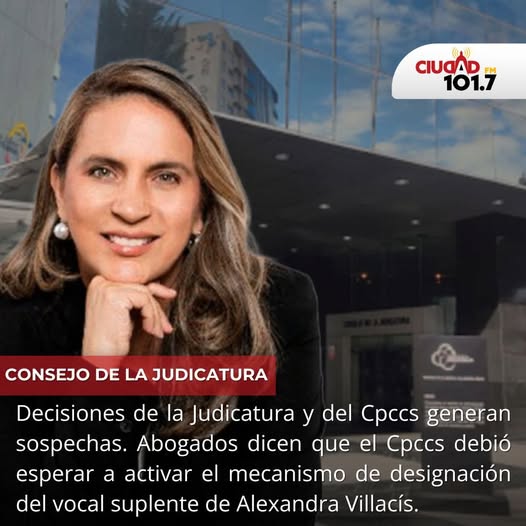 #Nacionales | El cambio temporal en la presidencia del Consejo de la Judicatura (CJ) y la decisión del Consejo de Participación Ciudadana y Control Social (Cpccs), que el 10 de febrero de 2026 activó el mecanismo para designar al reemplazo de Alexandra Villacís.