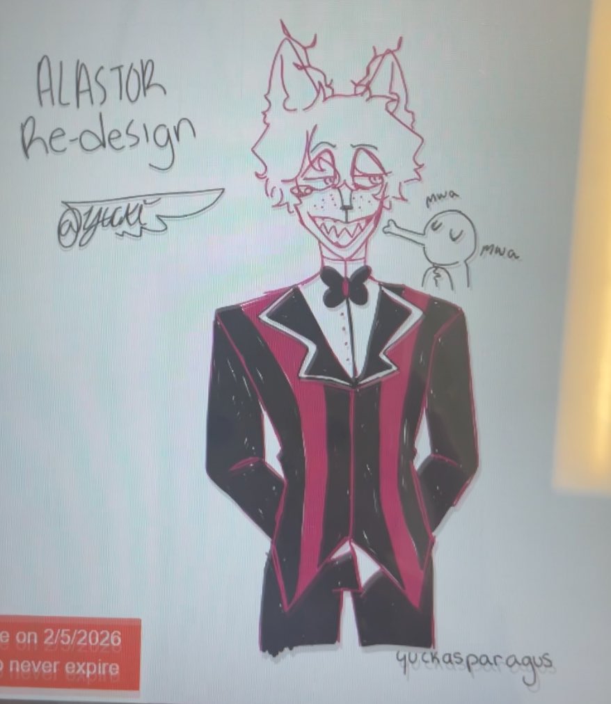 Yuckasparagus's tweet photo. Hi
I haven’t been active due to selling my soul to the education system but here’s recent art.
Will be very active very soon 👀👀
#alastor #hazbinhotel #hazbinoc #ocxcanon #Voxpopuli #VoxAl #radiostatic #RadioRam https://t.co/qSzGDkvLfL