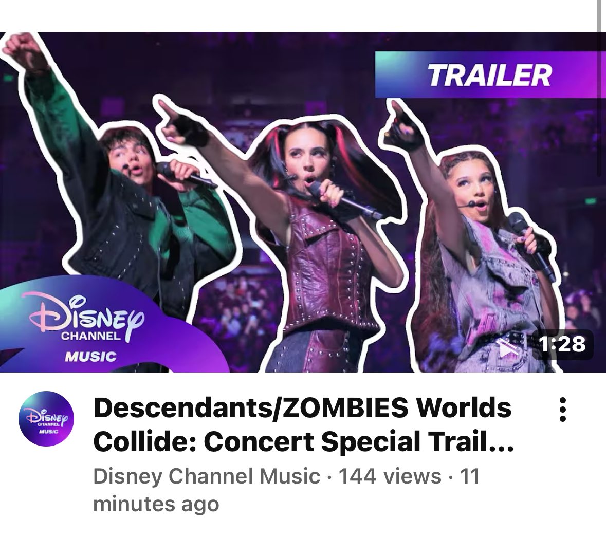 whoever runs the disney channel music channel is evil for this thumbnail