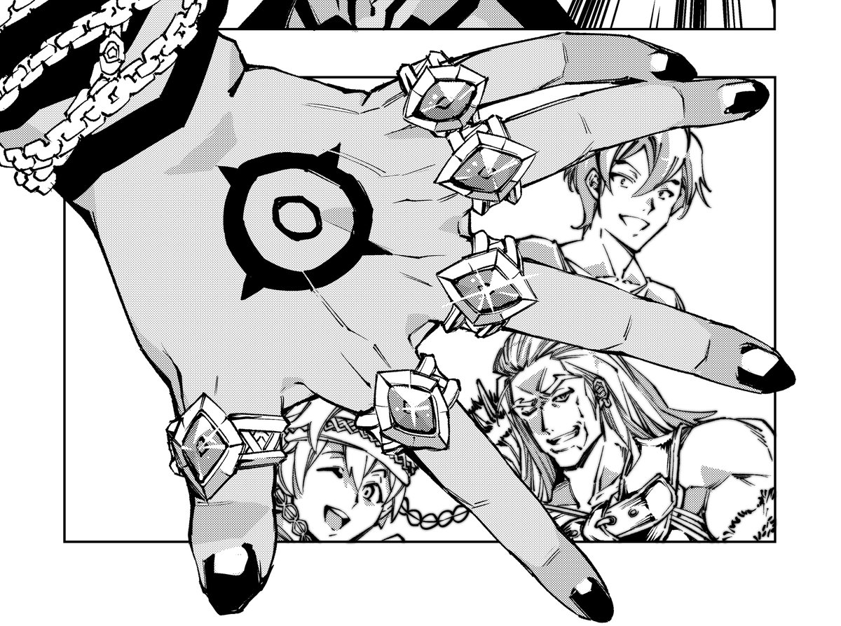 ①主線を描いてトーンを貼って
②主線レイヤーを複製してグレスケにしてガウスぼかしをかけて回想っぽい「モヤ」にして
③トーン化してモノクロにすればどの印刷所でも綺麗に印刷してくれる

カンタン回想演出って奴ッスよ 