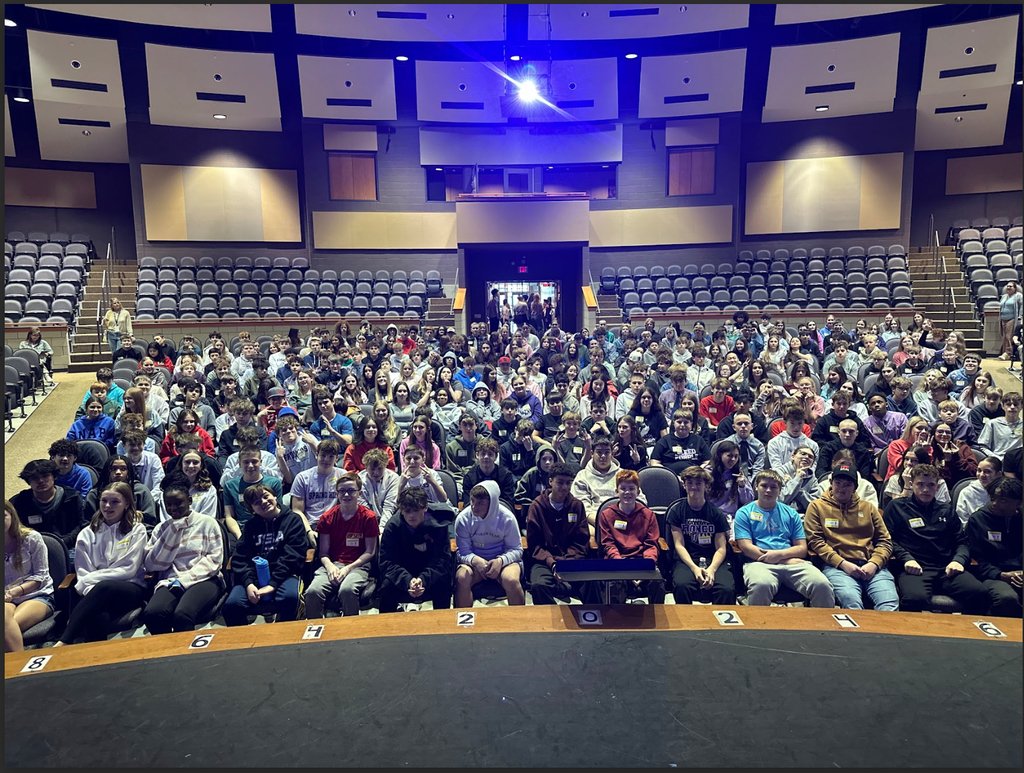 Yesterday our 3 middle schools came together for a Future Bronco Day at the high school. 
Only a few more months of middle school for the Class of 2030 💜💛