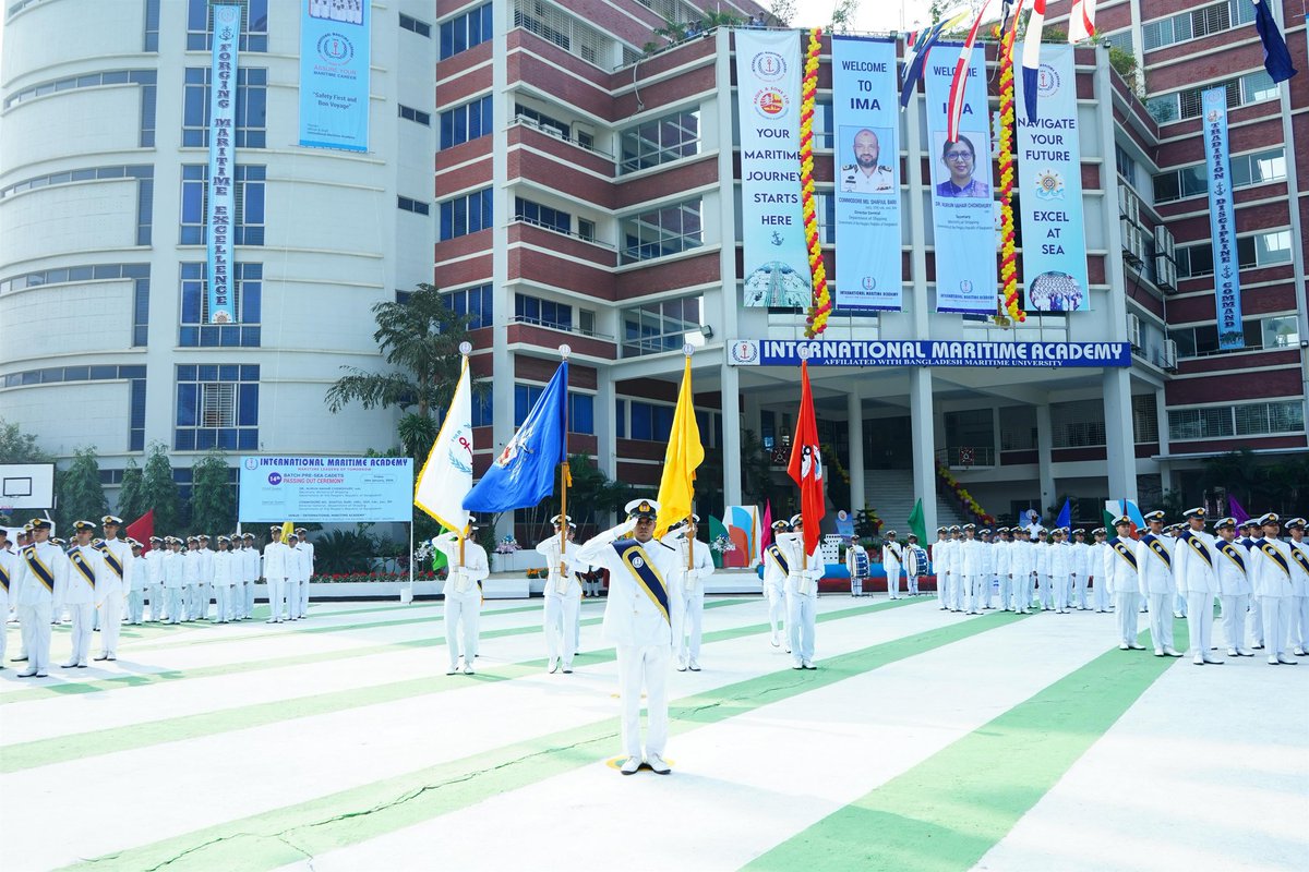 HaqueSons's tweet photo. Graduation Ceremony of the 14th Batch of Cadets at International Maritime Academy.

#IMABangladesh #GraduationCeremony #IMABatch14 #MaritimeEducation #PreSeaTraining #FutureSeafarers #MaritimeExcellence #ShippingIndustry #NauticalCadets #EngineeringCadets #HSL #Haqsons https://t.co/D63BtrdPyI