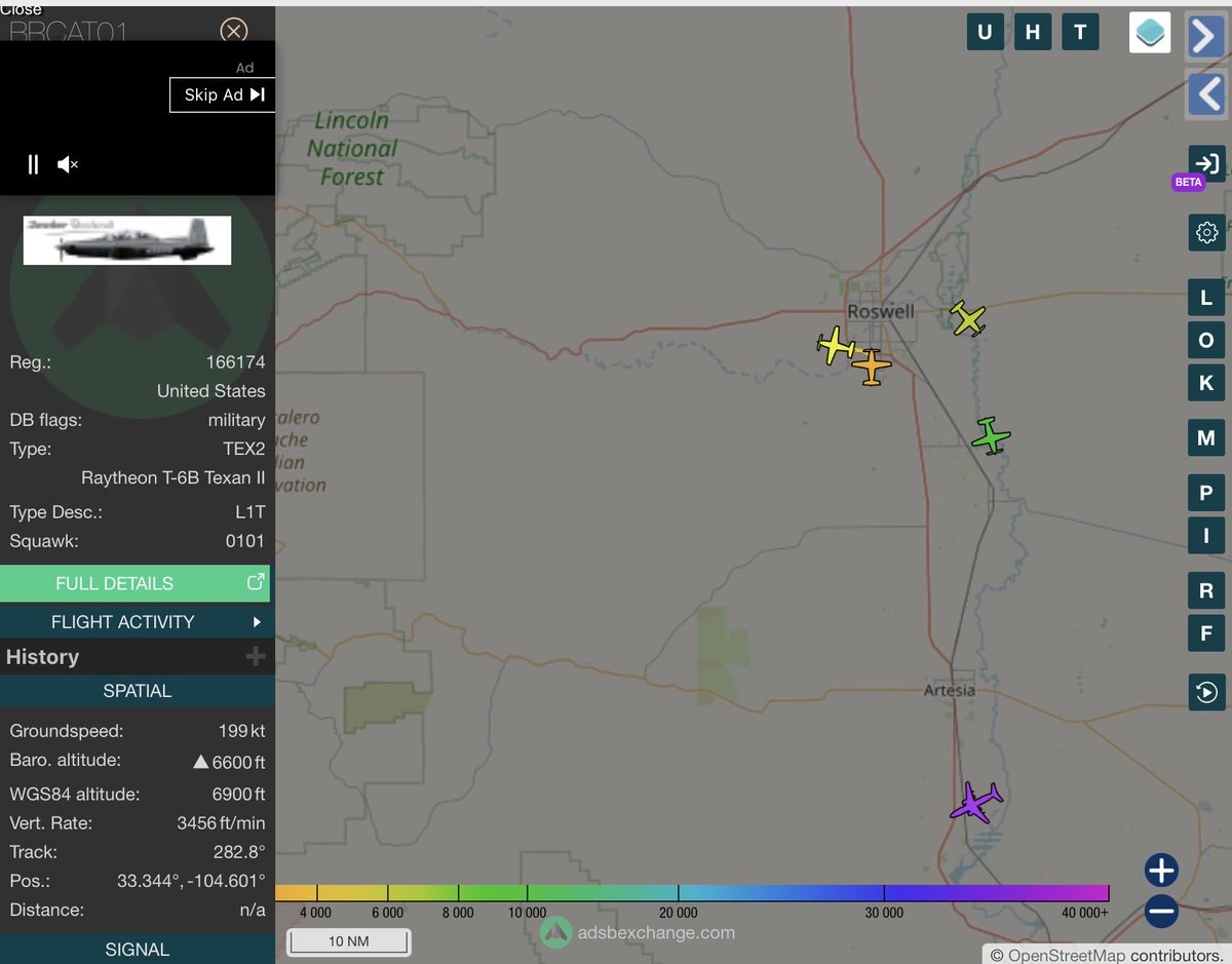<a href="/HannahBrandt_TV/">Hannah Brandt</a> <a href="/ChrisUKSharp/">Christopher Sharp</a> There are several military planes going in and out of the Roswell airport.