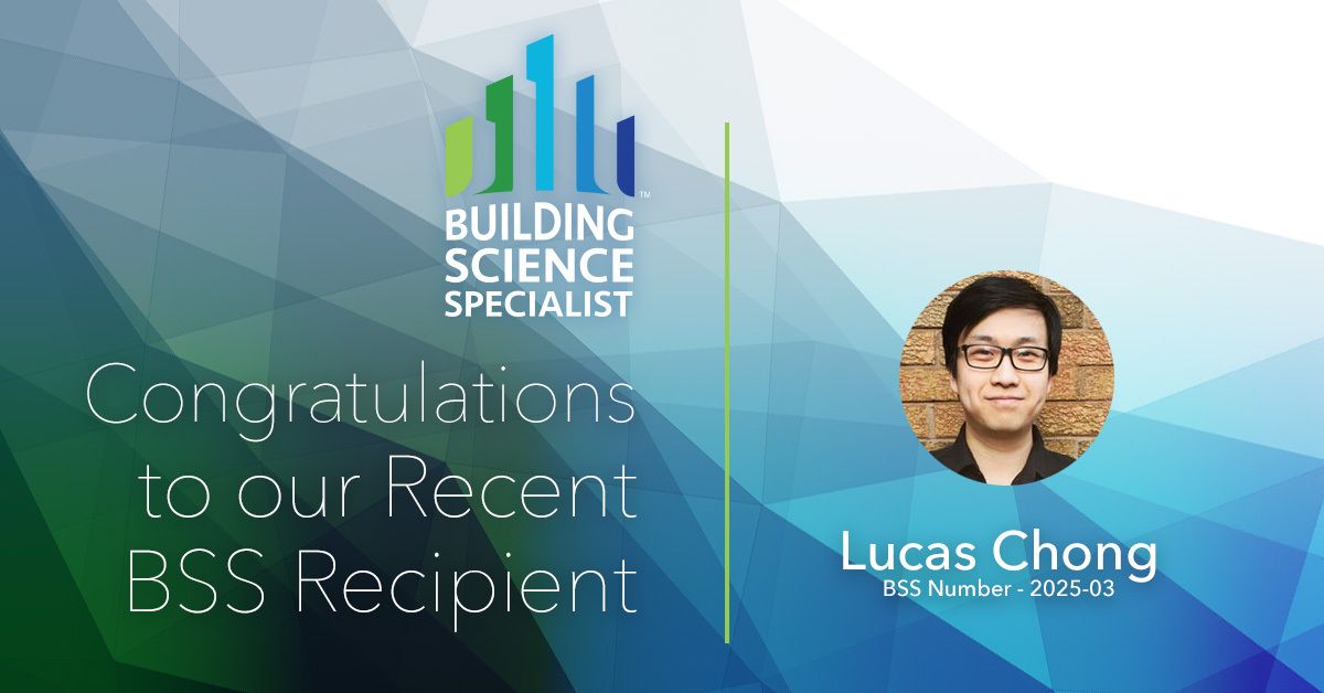 bssbcanada's tweet photo. Join us in congratulating Lucas Chong on earning the BSSB designation! A Building Envelope Specialist at TELSTORM Corp., Lucas brings expertise and experience to projects across Canada.

https://t.co/nx6sRGz2H4

#BSSB #BSSDesignation #BuildingScience #CareerGrowth #Education https://t.co/qGUuH7ogX7