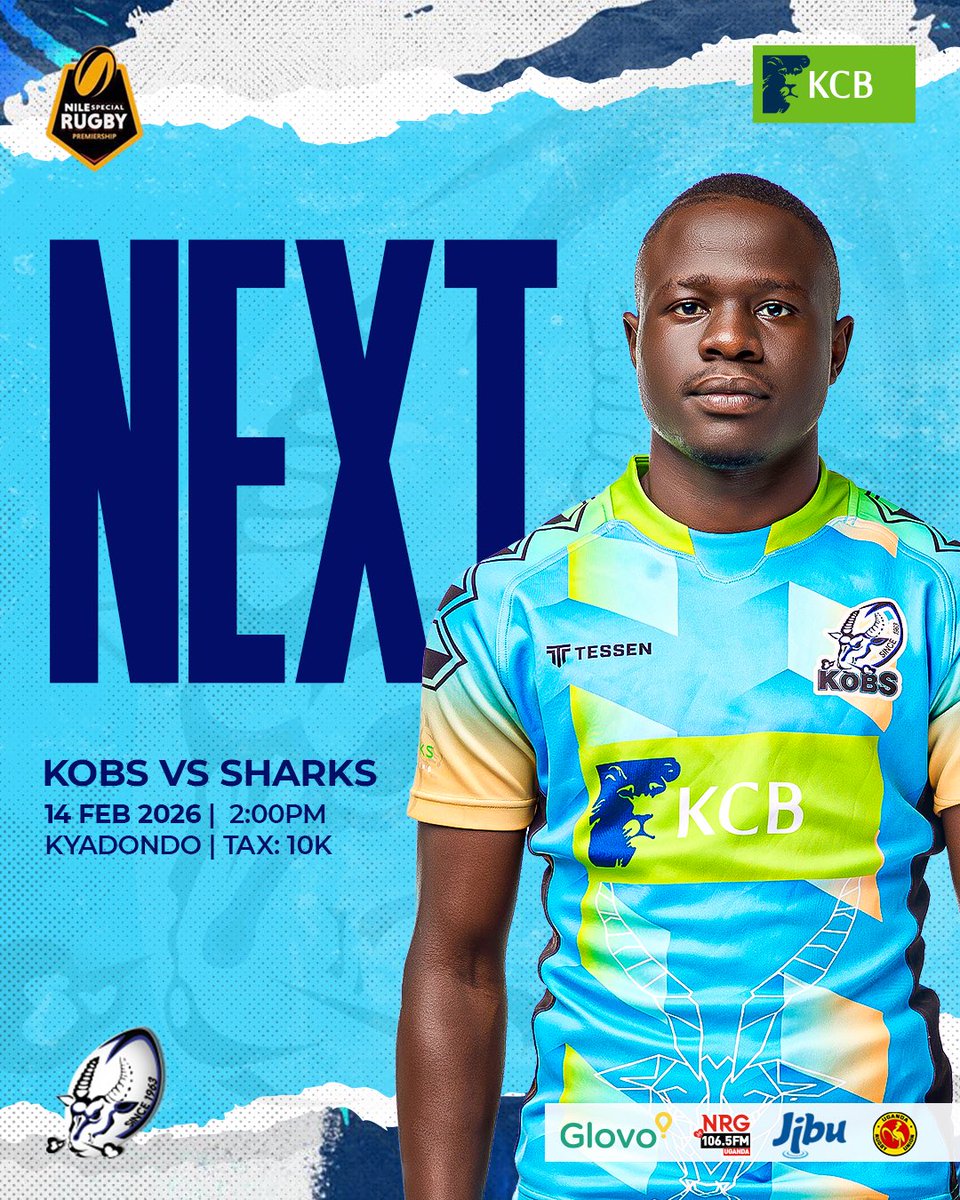 KobsrugbyUg's tweet image. Looking for your perfect match this Valentine’s? 💙

We’ve got 80 minutes of passion, grit, and serious chemistry waiting for you on the pitch. 😎
🗓️14th February 2026
🏟️@KyadondoClub 
⏰2pm
💵10k

So, will you be our date this weekend?
#KCBKOBs #PoetryInMotion #BlueArmy