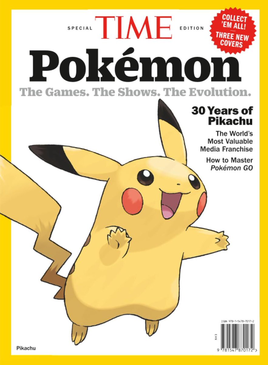 ポケモン』30周年を記念した「米TIME誌」の特別号が発売。ピカチュウや