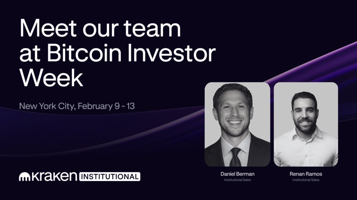 ETF flows. Corporate treasuries. Institutional adoption.

These are the pillars currently shaping Bitcoin’s next phase.

Daniel Berman and Renan Ramos are attending Bitcoin Investor Week in New York City.

If you’re attending, let’s connect.
