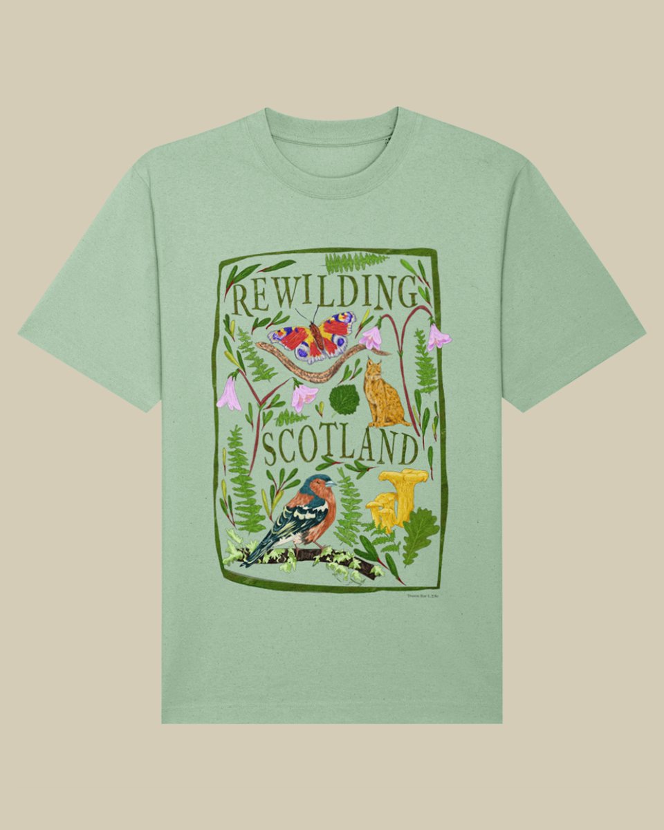 treesforlifeuk's tweet photo. Spread your love for #rewilding with our beautiful NEW #nature t-shirts. 👕 🌳 We’ve collaborated with illustrator @naomiann_ to create four stunning designs inspired by Scotland’s wildlife and landscapes. 🦋 Shop now 👉 https://t.co/n7BQgZG5Fc https://t.co/DlsUDu8JCt