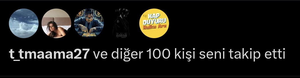 Geri takip yazanlar birbirini takip etsin