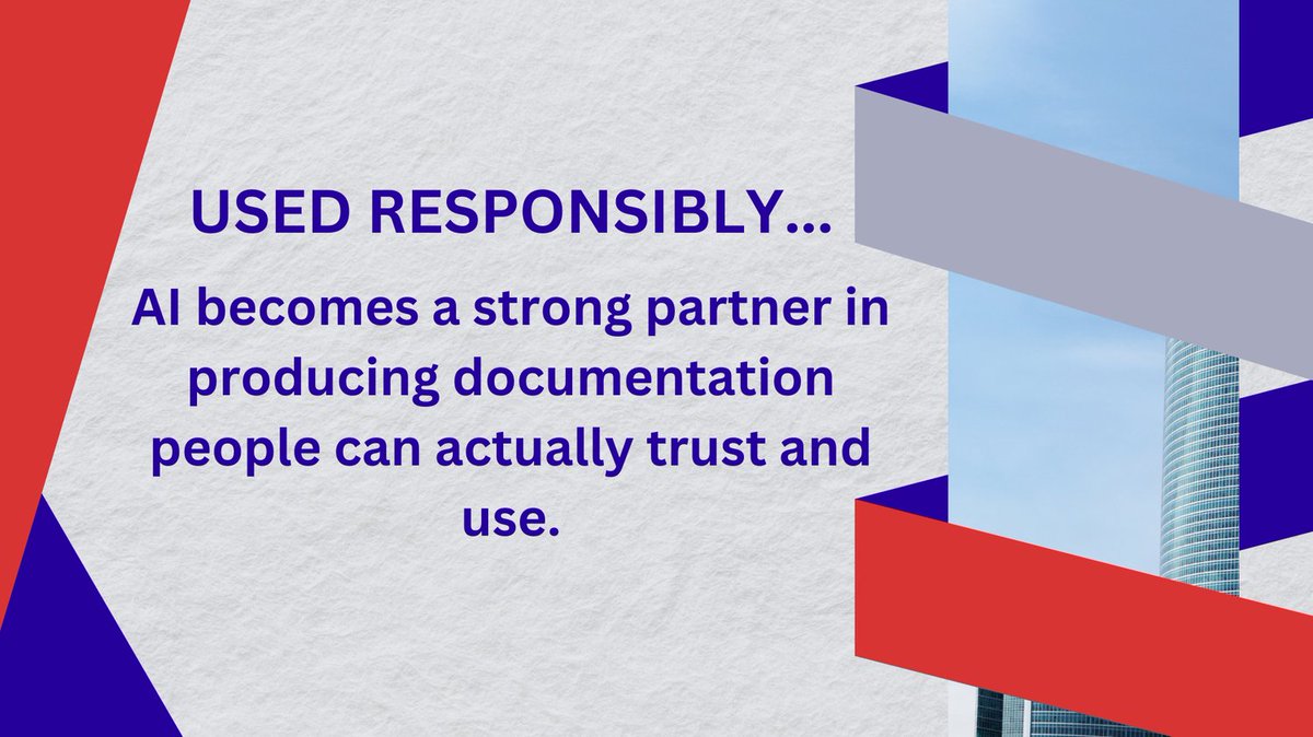 WriteTechs's tweet photo. In my experience, the most successful use of AI in technical and compliance documentation comes down to a few practical principles.
#TechnicalWriting #ProcessImprovement #ComplianceDocumentation #BusinessAnalysis #AIinTheWorkplace #twcsllc https://t.co/58IOD4GQFr