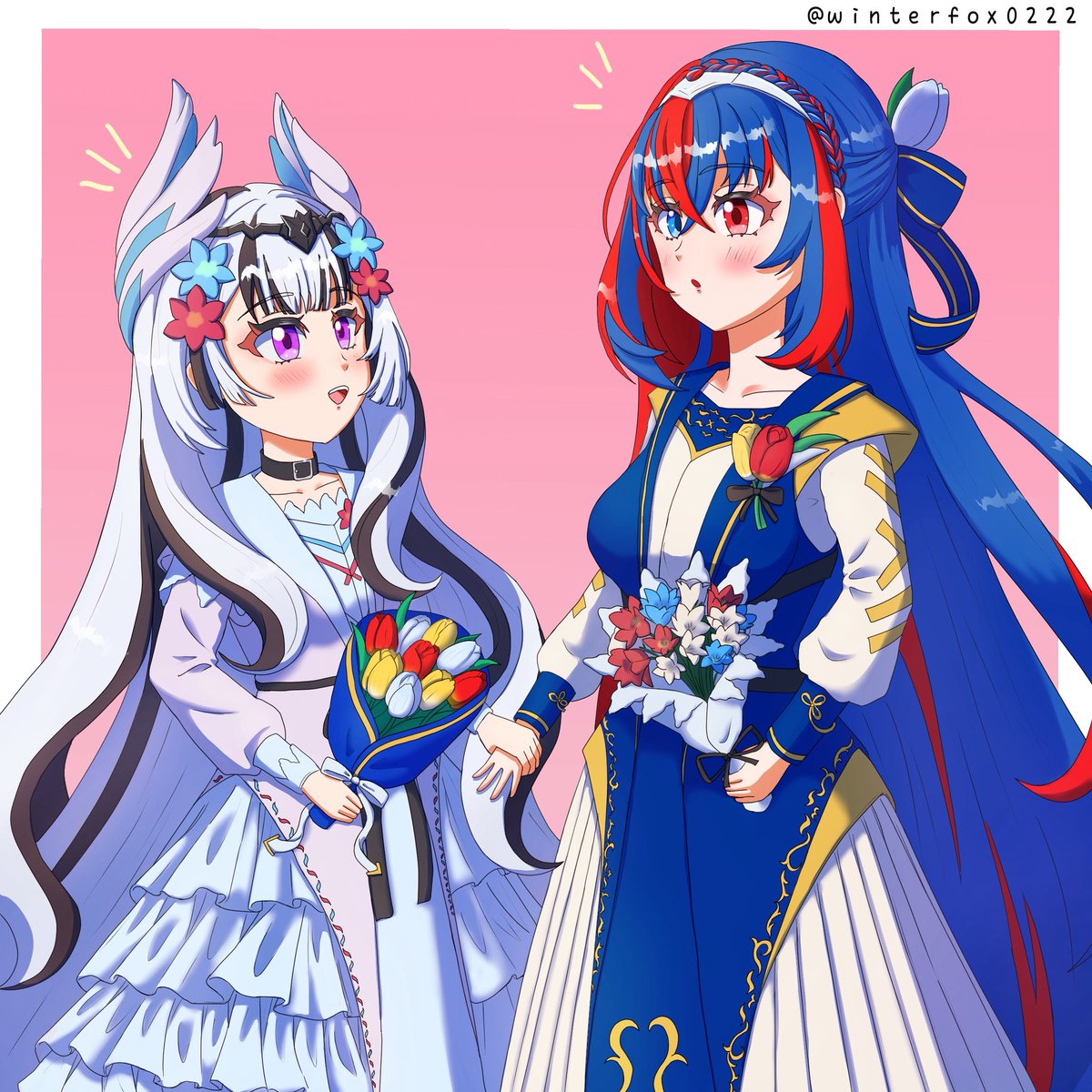 winterfox0222's tweet image. 호다닥 그린 베일과 뤼에르
#FE_ENGAGE #veyle #alear