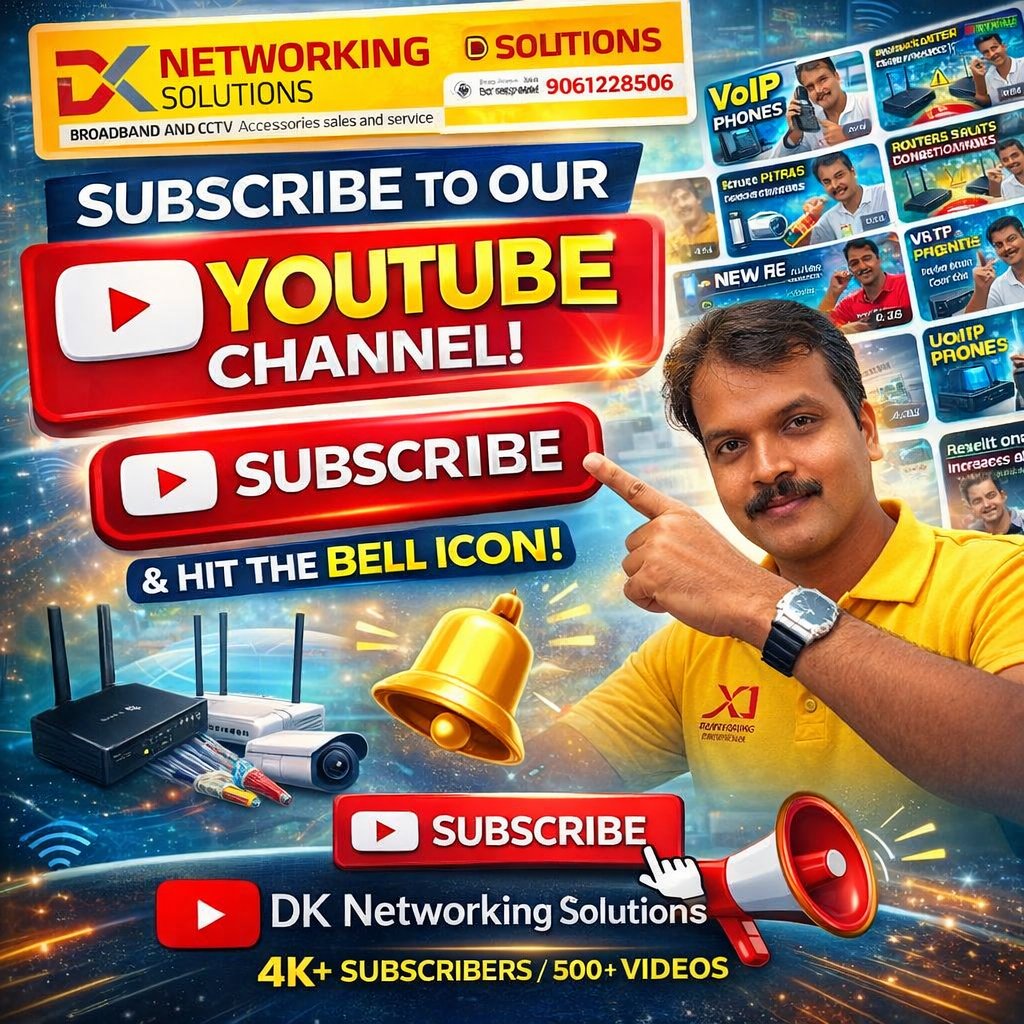 DineeshKumarCD's tweet photo. 4K subscribers for my second YouTube channel 🙏 Thank you all for your support. 

Channel link: https://t.co/ej2jutkzNn 

#dknetworkingsolutions https://t.co/44Ne5lY3a1