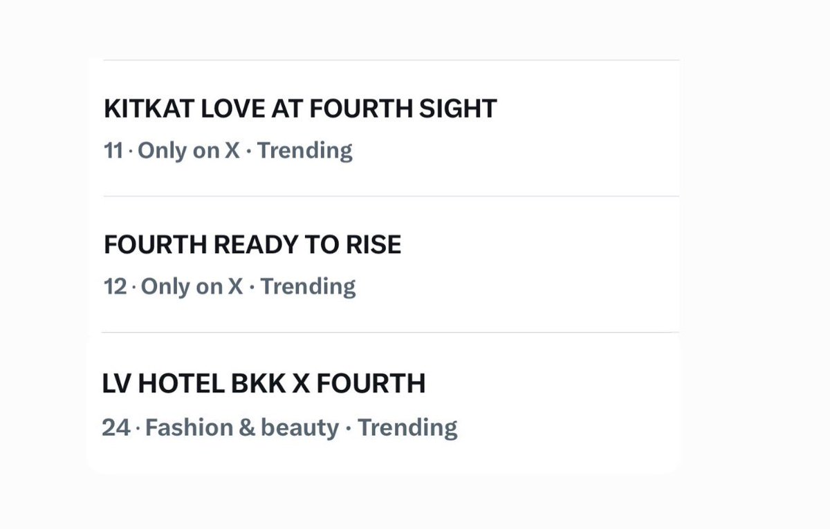 แฟนคลับน้องโฟ้ดสู้ทุกแทค ไม่ทิ้งสักงาน 3งาน3แทคเก็บครบหมด!! พวกคุณเก่งมาก เพื่อโฟ้ดโฟ้ดทุกคนเทรนกับแบบแฮปปี้มาก เลิฟเอเนอจี้นี้ 🫶🤟

(p.s. นี่คืออันดับแทคนะเวลาปัจจุบัน) 🤍

#Fourthnattawat #โฟร์ทณัฐวรรธน์ 
<a href="/tawattannn/">FOURTH</a>