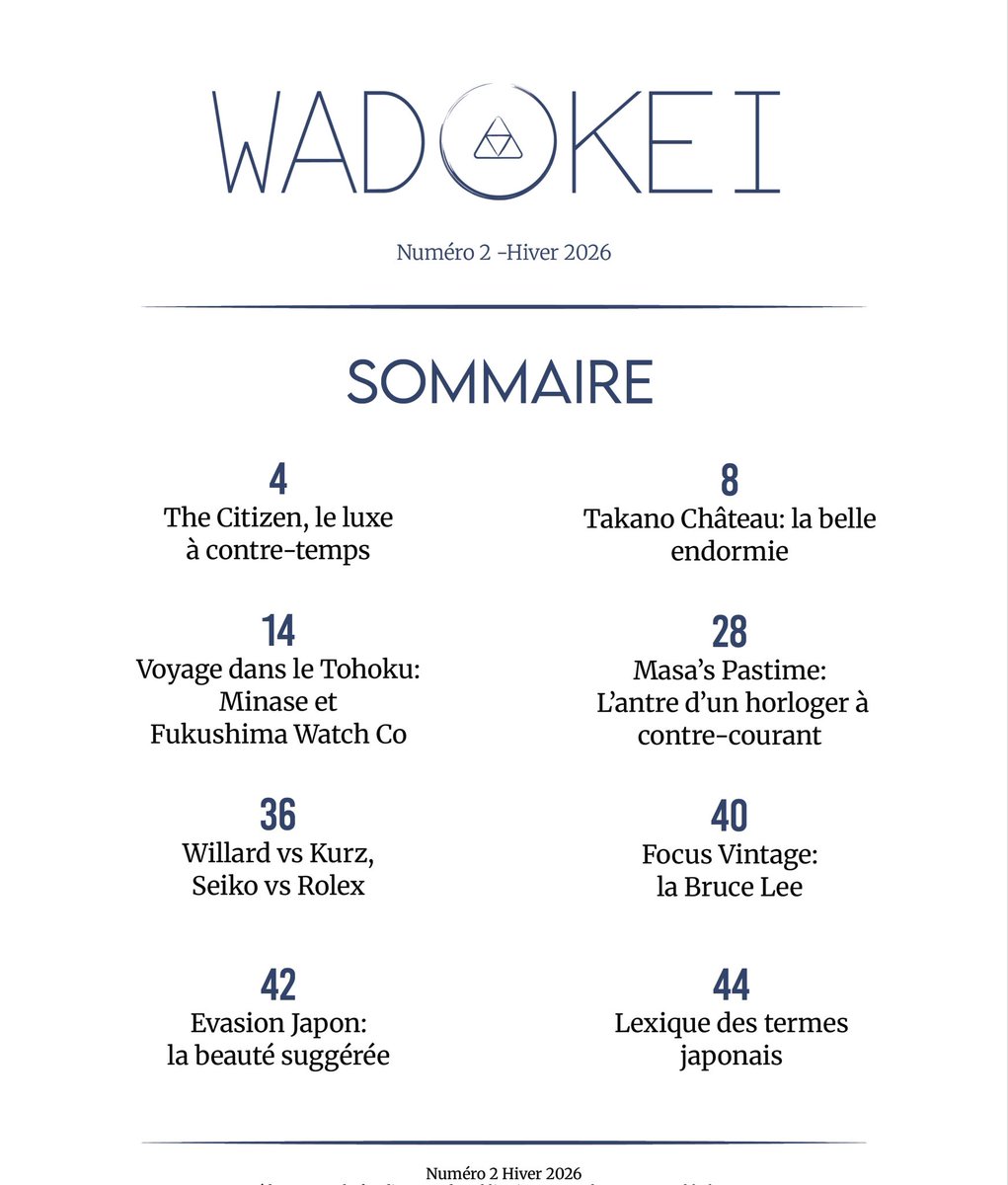 Le numéro 2 de Wadokei Magazine fera finalement 48 pages ! 

On a décidé de ne pas rogner sur le contenu, quitte à ne pas faire de bénéfices sur ce numéro 🔥

100% indépendant
100% sans pub 

Visuel de la maquette ⬇️

instagram.com/reel/DUnoQElCO…

🔗Lien de précommande dans la bio 🔗