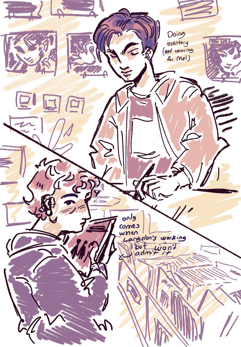 All the #langtaker (or #huckledon idk) art I’ve made (last two pics r a band au) so far because we need more of this ship and atp I’m just posting these everywhere lol