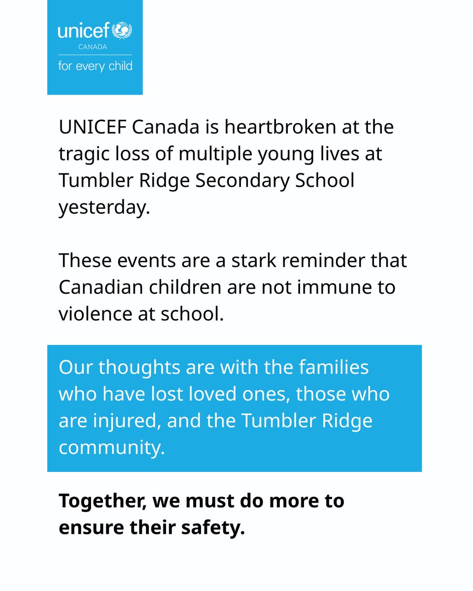 UNICEF Canada tweet media