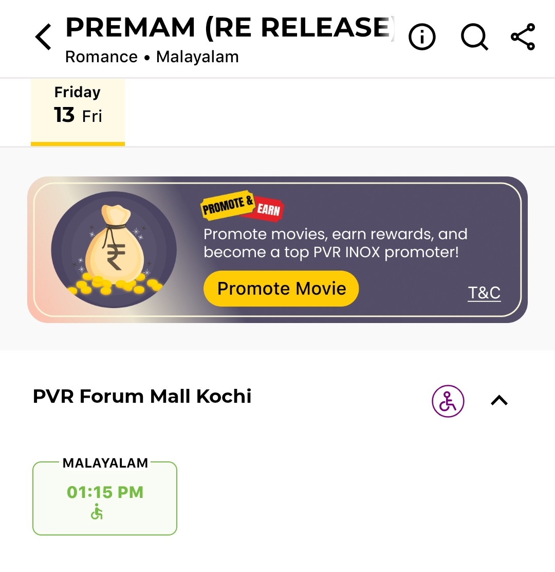 rahool360's tweet photo. #Premam #Rerelease happening this week at #PVR #forummall #Kochi https://t.co/2Ntyg0tWbY