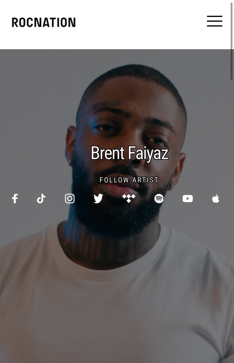 Brent Faiyaz has signed to Roc Nation Management!

He continues to be repped by Jonesworks for U.S. PR, and he's set to release his new album Icon on Feb. 13, 2026 via his label ISO Supremacy (distributed via UnitedMasters).