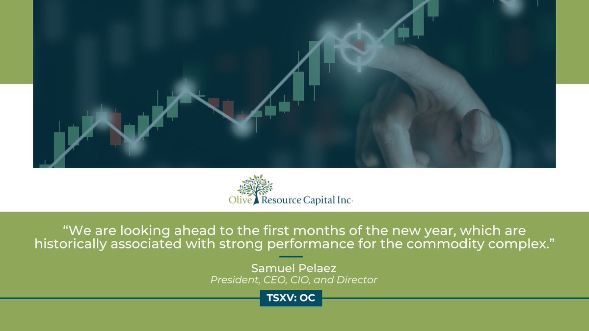 oliveresource's tweet photo. Samuel Pelaez, President, CEO, CIO, and Director of Olive Resource Capital commented on the early months of the year and their historical association with strength across the commodity complex.

For more 🔗 https://t.co/Q7at8XbqBT 
___
🇨🇦 TSXV: $OC.V

#CommoditiesMarket https://t.co/oK8gnHUAxy