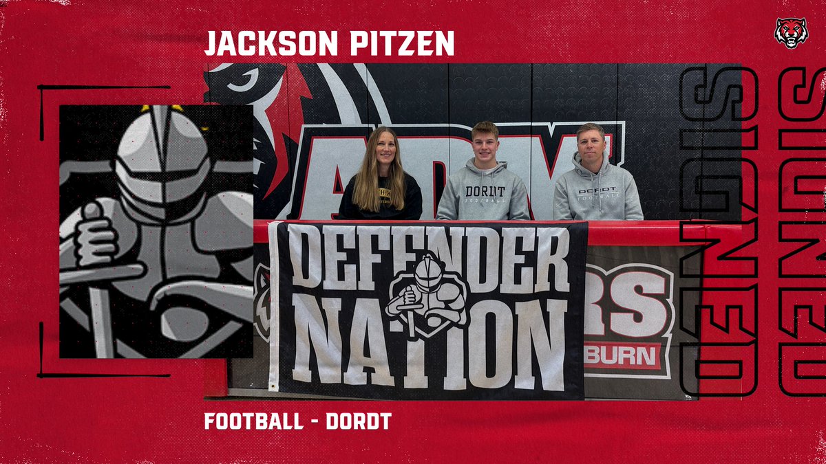 admactivities's tweet photo. Congratulations to Jackson Pitzen for signing to play football at Dordt University! #TigerEdge https://t.co/cVSPw9lNH4