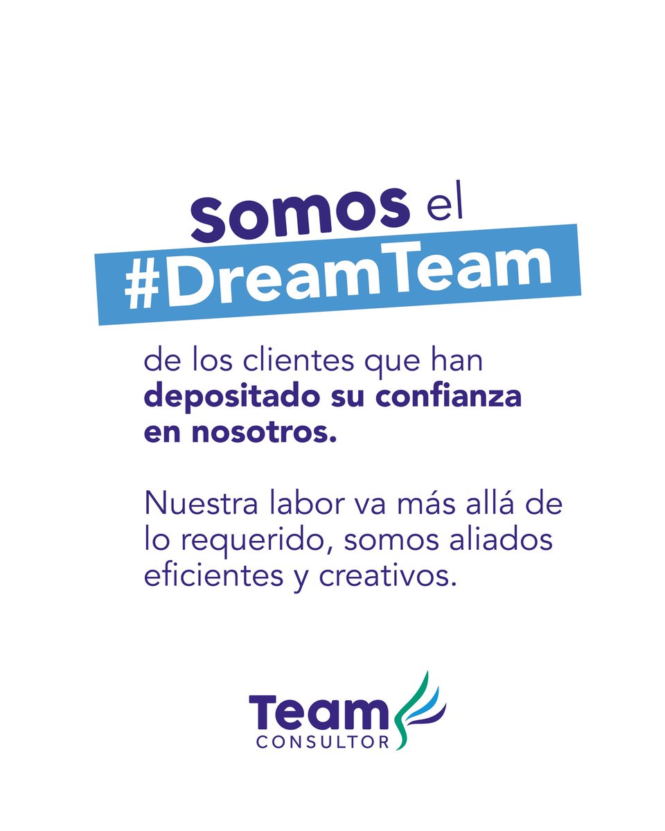 La comunicación que transforma se construye en equipo.

Confianza, estrategia y creatividad.
Eso es ser el #DreamTeam en comunicación.

👉 #HagamosTeam